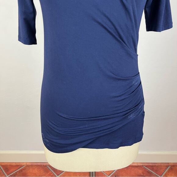 Pure Collection Blue Ruched Top - Picture 4 of 9